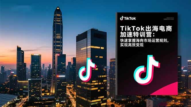 TikTok出海电商加速特训营:快速掌握海外市场运营规则,实现高效变现|云雀资源分享
