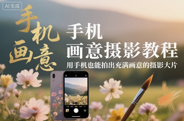 手机画意摄影教程，用手机也能拍出充满画意的摄影大片|云雀资源分享