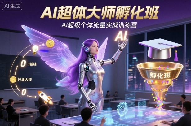 AI超体大师孵化班，AI超级个体流量实战训练营|云雀资源分享