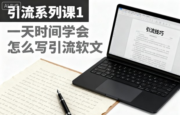 引流系列课1，一天时间学会怎么写引流软文|云雀资源分享