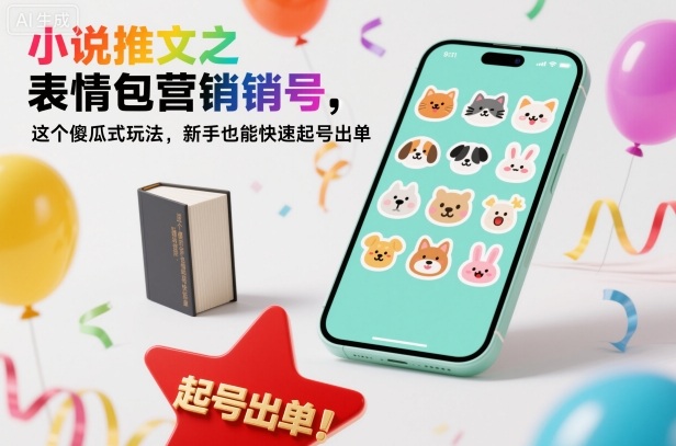 小说推文之表情包营销号，这个傻瓜式玩法，新手也能快速起号出单|云雀资源分享