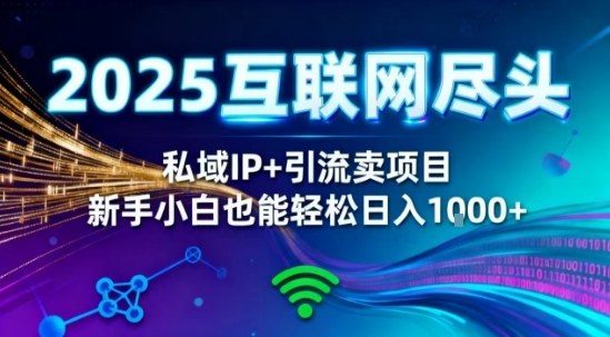 2025网创尽头王炸项目！私域IP+精准引流，新手小白在家躺賺日入1k，零经验也能上手【揭秘】|云雀资源分享