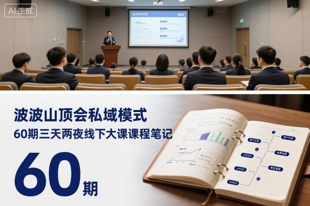 波波山顶会私域模式60期三天两夜线下大课课程笔记（文档）|云雀资源分享