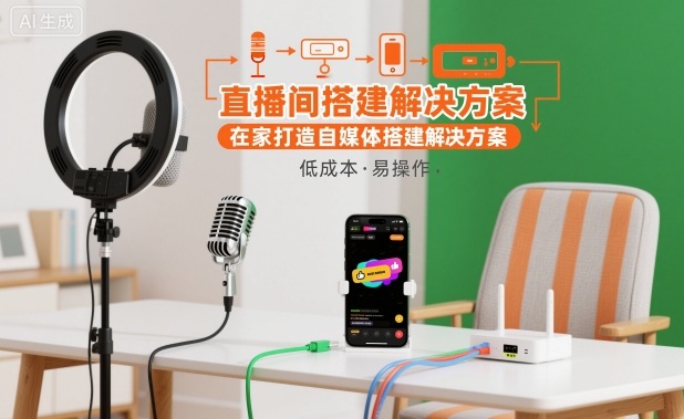 直播间搭建解决方案,在家打造自媒体搭建解决方案|云雀资源分享