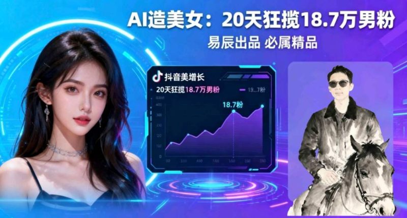 副业拆解：手把手教学用AI制作“氛围感”美女动图，在抖音引流男粉就这么简单|云雀资源分享