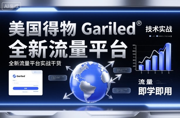 美国得物Gariled技术实战，全新流量平台实战干货，即学即用|云雀资源分享