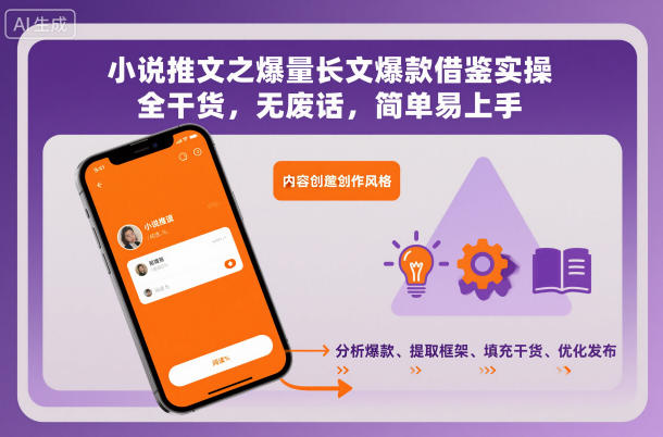 小说推文之爆量长文爆款借鉴实操，全干货，无废话，简单易上手|云雀资源分享