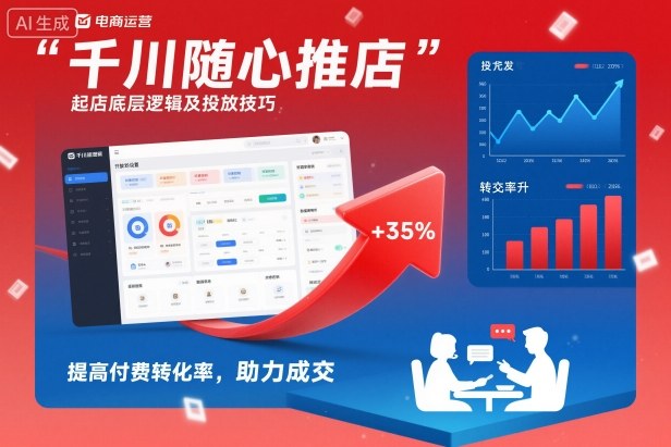 千川随心推起店底层逻辑及投放技巧,提高付费转化率,助力成交|云雀资源分享
