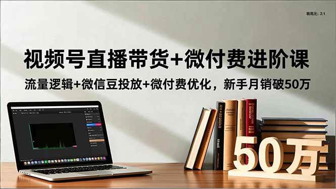 视频号直播带货+微付费进阶课:流量逻辑+微信豆投放+微付费优化,新手月销破50万|云雀资源分享