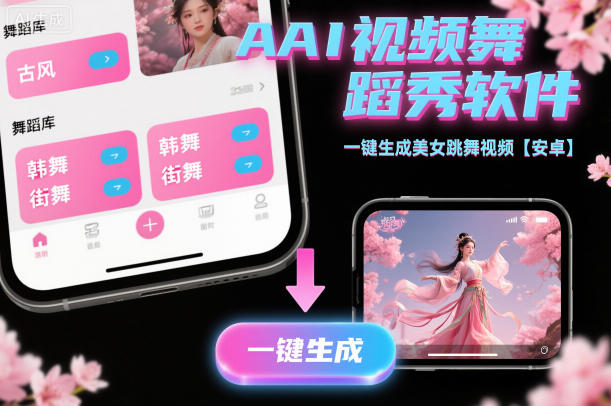 AI视频舞蹈秀软件,一键生成美女跳舞视频【安卓】|云雀资源分享