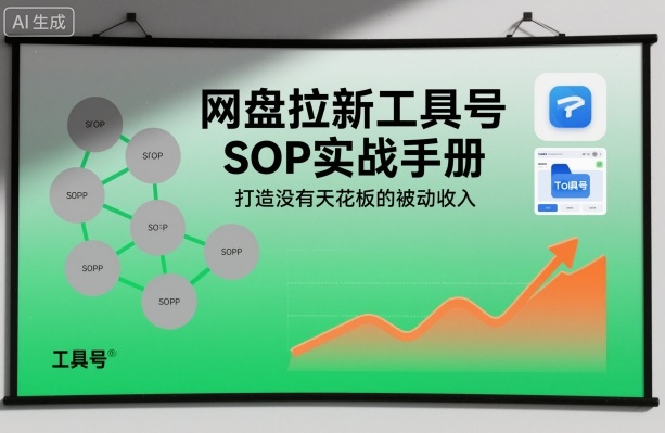 网盘拉新工具号SOP实战手册，打造没有天花板的被动收入|云雀资源分享