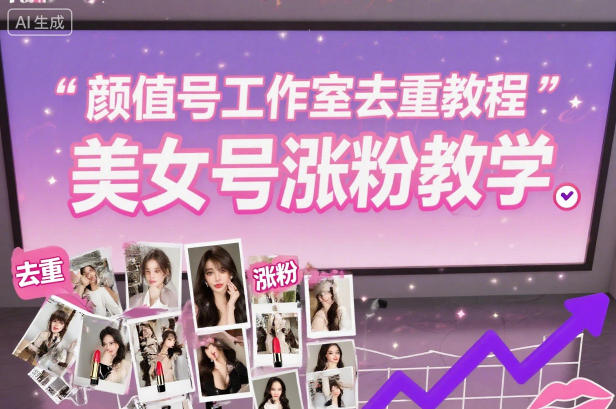 颜值号工作室去重教程，美女号涨粉教学|云雀资源分享