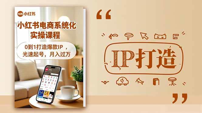 小红书流量变现系统化实操课程，0到1打造爆款IP，光速起号，月入过万|云雀资源分享