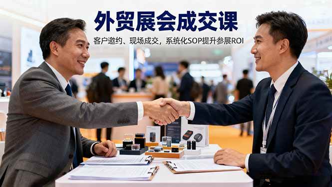 图片[1]-外贸展会成交课，含目标制定、客户邀约、现场成交，系统化SOP提升参展ROI