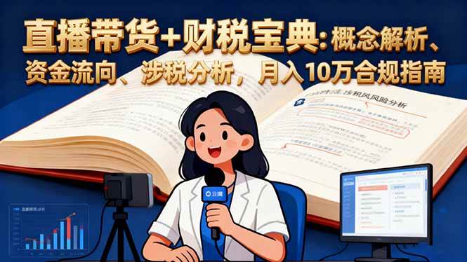 图片[1]-直播带货+财税宝典：概念解析、资金流向、涉税分析，月入10万合规指南