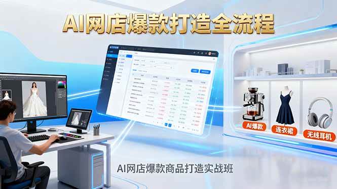 图片[1]-AI网店爆款商品打造实战班：AI技术实现商品图智能处理，快速搭建AI网店