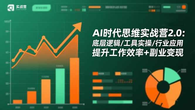 图片[1]-AI时代思维实战营2.0：底层逻辑/工具实操/行业应用 提升工作效率+副业变现