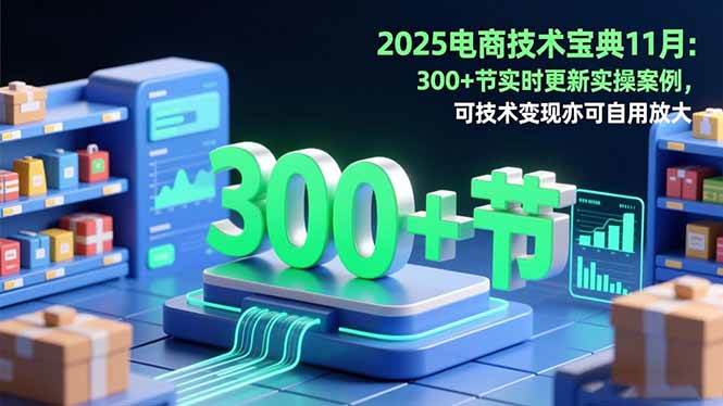 图片[1]-2025电商技术宝典11月：200+节实时更新实操案例，可技术变现亦可自用放大
