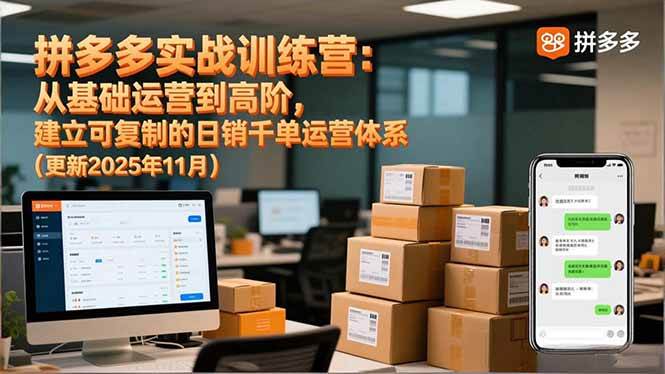 图片[1]-拼多多实战训练营：从基础运营到高阶，建立可复制的日销千单运营体系（更新11月）