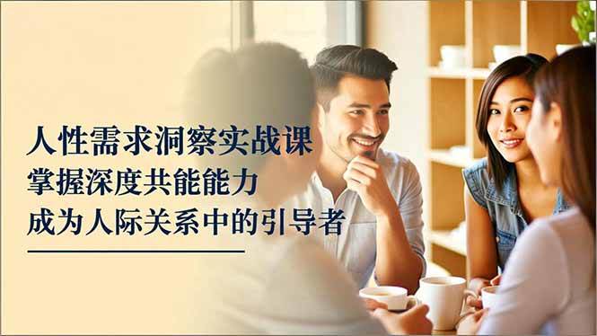 图片[1]-人性需求洞察实战课，掌握深度共感能力，成为人际关系中的引导者