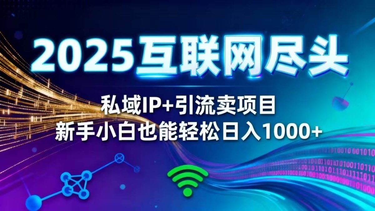 图片[1]-2025网创尽头王炸项目！私域 IP + 精准引流，新手小白在家躺赚日入 1000+