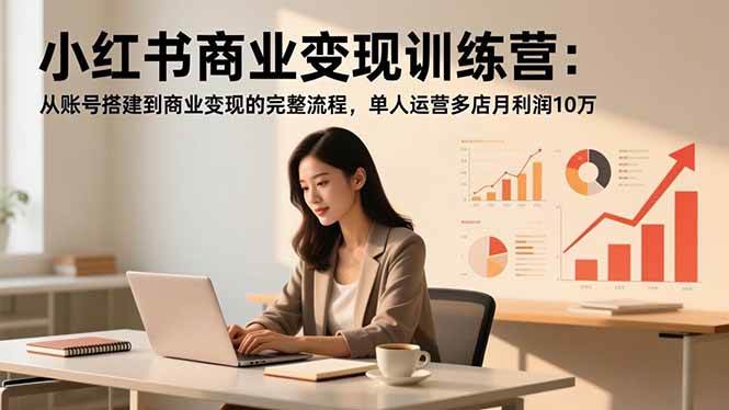图片[1]-小红书商业变现训练营：从账号搭建到商业变现的完整流程，单人运营多店月利润10万