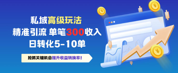私域高级玩法,精准引流,单笔3张收益,日转化5-10单|云雀资源分享