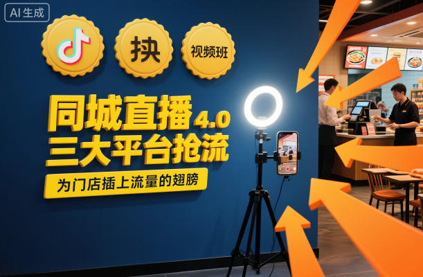 同城直播实操班4.0，三大平台抢流，为门店插上流量的翅膀|云雀资源分享