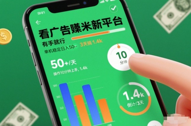 看广告賺米新平台,有手就行,单机稳定日入50+,操作10分钟上手,3天搞了1.4k【揭秘】|云雀资源分享