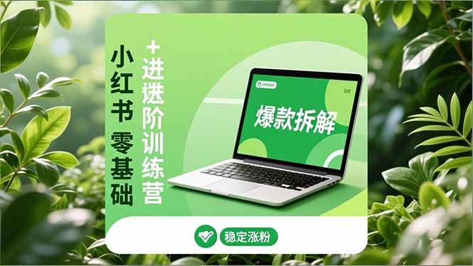 小红书零基础+高阶训练营:安全养号、爆款拆解、长效运营,实现稳定涨粉与变现|云雀资源分享