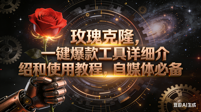玫瑰克隆工具,自媒体必备,一键爆款工具详细介绍和使用教程|云雀资源分享