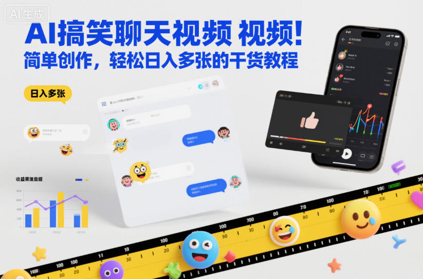 AI搞笑聊天视频，简单创作，轻松日入多张的干货教程|云雀资源分享