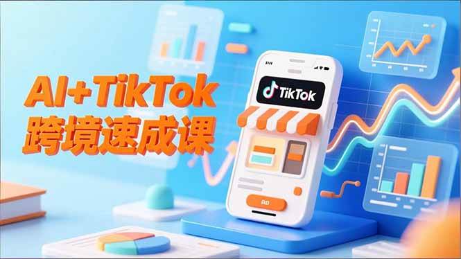 AI+TikTok跨境速成课,智能翻译、店铺定位、流程拆解,7天高效上线运营|云雀资源分享