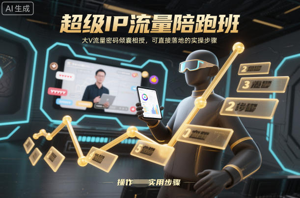 超级IP流量陪跑班,大V流量密码倾囊相授,可直接落地的实操步骤|云雀资源分享