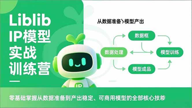 Liblib IP模型实战训练营,零基础掌握从数据准备到产出稳定、可商用模型的全部核心技能|云雀资源分享