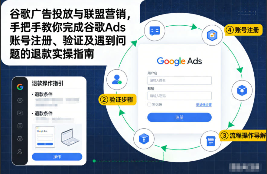 谷歌广告投放与联盟营销，手把手教你完成谷歌Ads账号注册、验证及遇到问题的退款实操指南|云雀资源分享