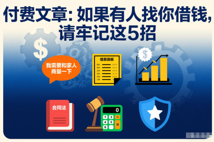 付费文章：如果有人找你借钱，请牢记这5招|云雀资源分享