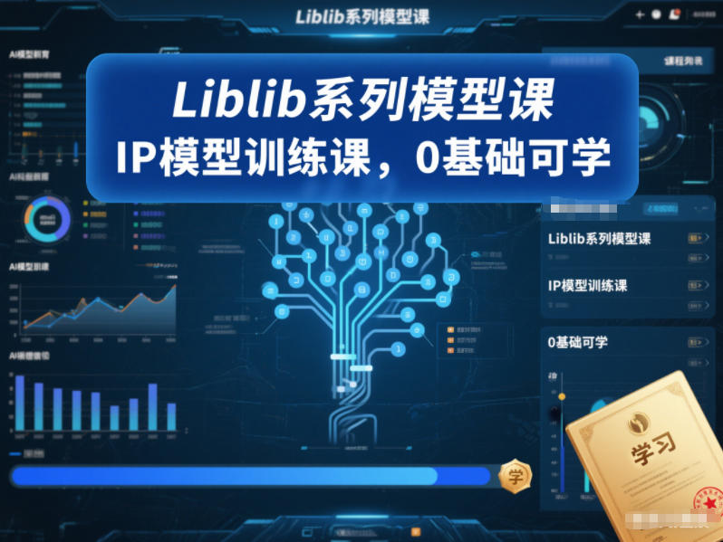 Liblib系列模型课，IP模型训练课，0基础可学|云雀资源分享