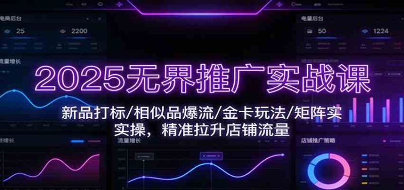 2025无界推广实战课：新品打标/相似品爆流/金卡玩法/矩阵实操，精准拉升店铺流量|云雀资源分享