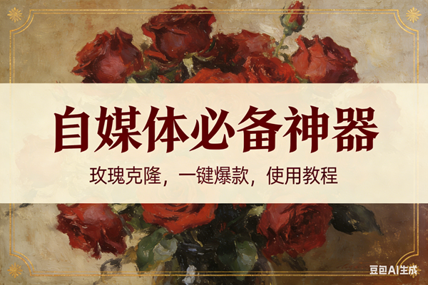 玫瑰克隆神器，ai鲁大魔，自媒体必备的软件，一键爆款，详细教程|云雀资源分享