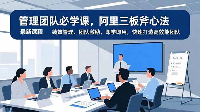 管理团队必学课，阿里三板斧心法、绩效管理、团队激励，即学即用，快速打造高效能团队|云雀资源分享