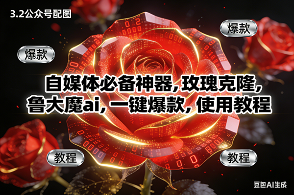 玫瑰克隆神器，ai鲁大魔，自媒体必备软件，一键爆款工具，详细教程|云雀资源分享