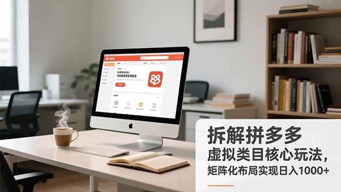 拆解拼多多虚拟类目核心玩法，矩阵化布局实现日入1000+|云雀资源分享