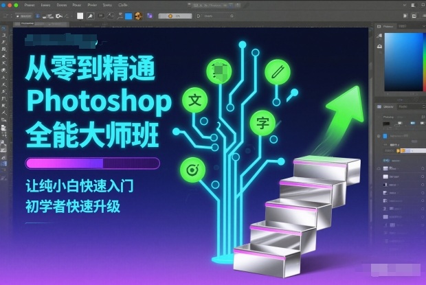 从零到精通Photoshop全能大师班，让纯小白快速入门，初学者快速升级|云雀资源分享