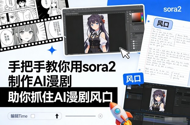 手把手教你用sora2制作AI漫剧，助你抓住AI漫剧风口|云雀资源分享