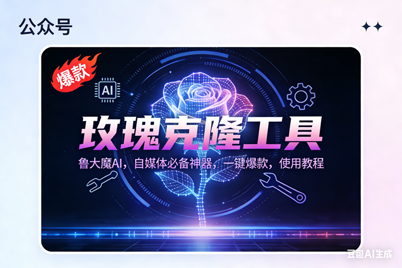 玫瑰克隆神器，鲁大魔ai，自媒体必备，一键爆款工具，详细教程|云雀资源分享