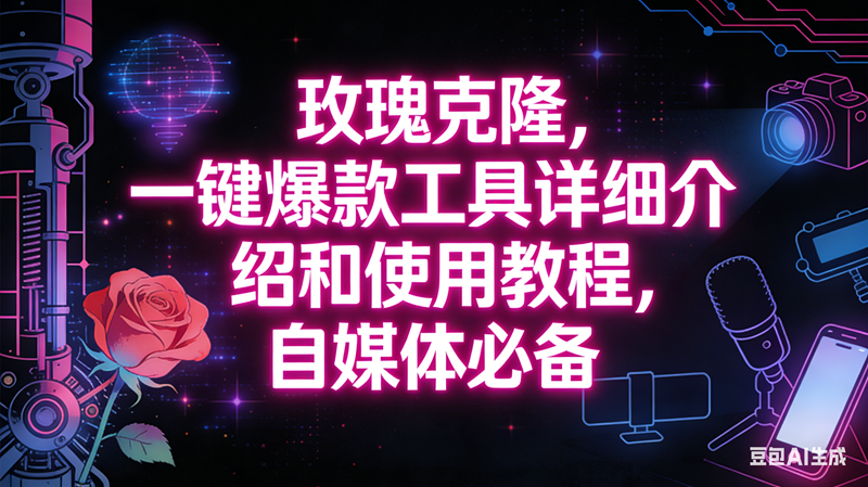 玫瑰克隆工具，自媒体必备神器，一键爆款，详细介绍和使用教程|云雀资源分享