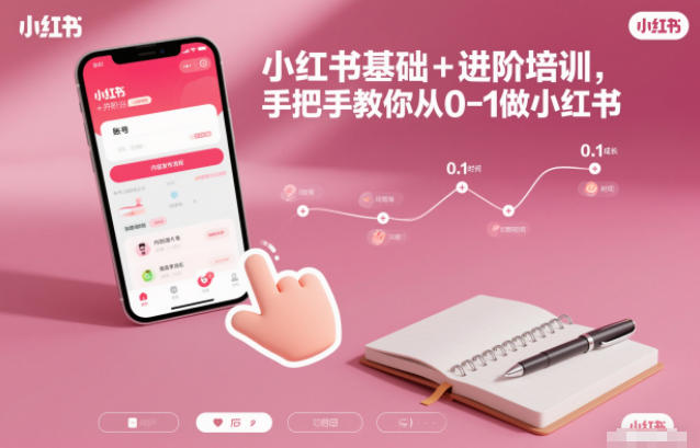 小红书基础+进阶培训，手把手教你从0-1做小红书|云雀资源分享