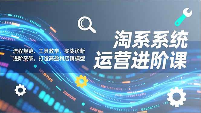 图片[1]-淘系系统运营进阶课2.0，流程规范、工具教学、实战诊断，进阶突破，打造高盈利店铺模型