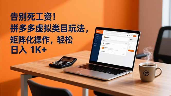 图片[1]-告别死工资！拼多多虚拟类目玩法，矩阵化操作，轻松日入 1K+